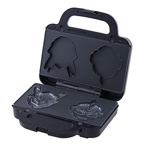 丸隆 パンケーキメーカー ウルトラマン 2枚焼き 着脱式プレート 電気式 シンプル操作 簡単お手入れ MA-862 シルバー | 