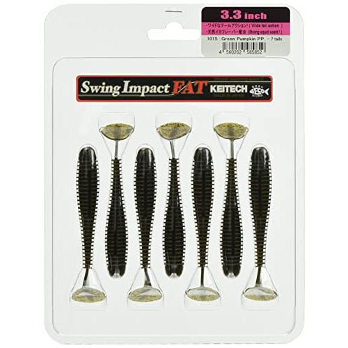 ケイテック(Keitech) スイングインパクト ファット 3.3インチ #101 グリーンパンプキンペッパー | 