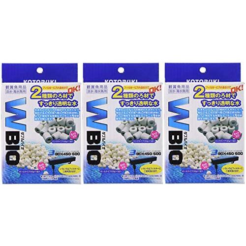 寿工芸 ダブルバイオ W BIO 2種類のろ材ですっきり透明な水 (リング150g＋ボール150g)×3個 (まとめ買い) | 
