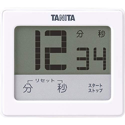 タニタ(Tanita) キッチン 勉強 学習 タイマー 防水 マグネット付き タッチパネル ホワイト TD-414 WH | 
