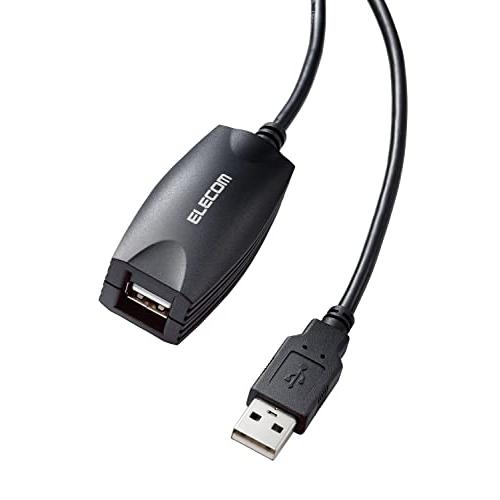 エレコム USB 延長ケーブル USB2.0 5m 最大連結数3本 USB-A & USB-A エクステンダーケーブル 最大20mまで延長可能 | 