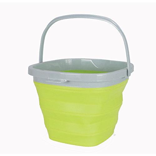 コジット 薄く畳めるバケツ 10L グリーン | 