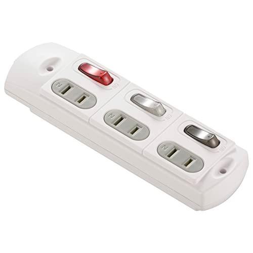 オーム(OHM) 電機 電源タップ DIYタップ 個別スイッチ付き 3個口 補修用電源タップ HS-TM3BSWX3-W 00-1396 | 