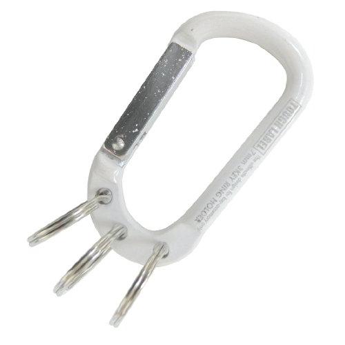 TOUGH LABEL(タフレーベル) カラビナ&キーリング7mm 白×銀 VEX-151 | 