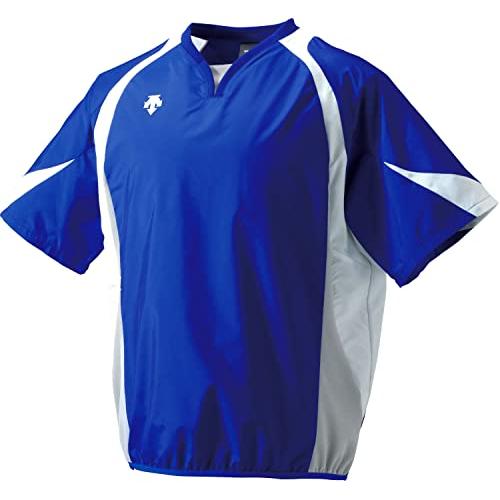 デサント 野球 プラクティスウェア 半袖ウインドジャック PJ-321B メンズ ロイヤルブルー×ホワイト×シルバー | 