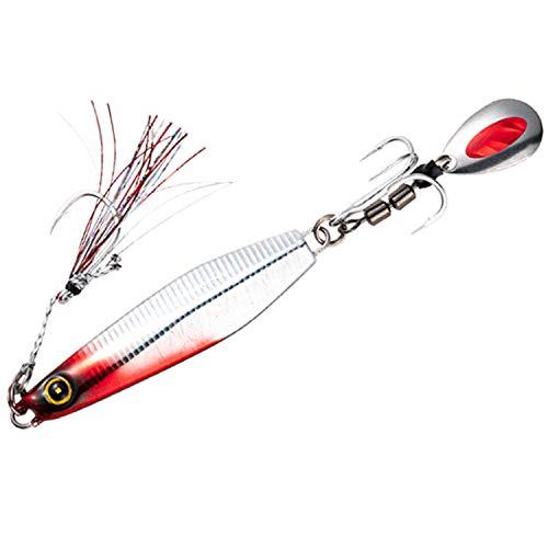 ハヤブサ(Hayabusa) メタルジグ FS417 ジャックアイ マキマキ 60g #8 流血シルバー FS417 | 