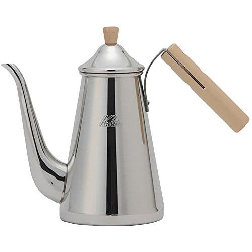 カリタ Kalita コーヒーポット ステンレス 木柄ハンドル 700ml 細口 ノズル 直火 日本製 燕 スリム 700SSW ドリップポット | 