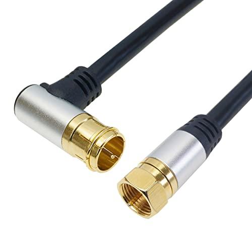 ホーリック アンテナケーブル 1.5m 4K/8K/BS/CS/地デジ/CATV対応 S-4C-FB 同軸 L字差込式 - ネジ式 アルミヘッド | 