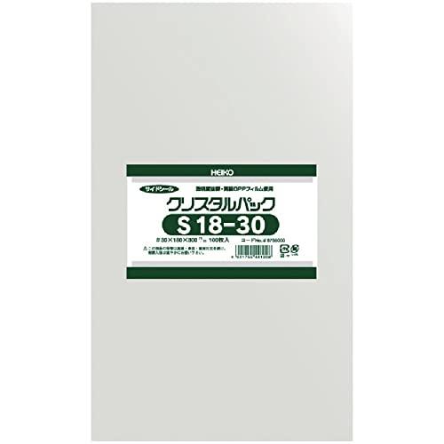 シモジマ ヘイコー 透明 OPP袋 クリスタルパック 18×30cm 100枚 S18-30 006735000 | 