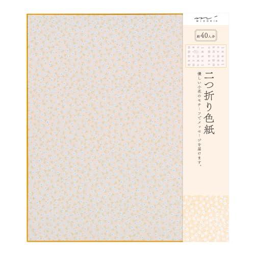 ミドリ 色紙 二つ折り カラー色紙 花柄 ピンク 33137006 | 