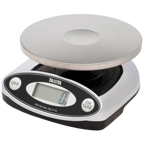 タニタ クッキングスケール キッチン はかり 業務用 防水 3kg 1g単位 クロム KW-003 CR 取引証明以外用 | 