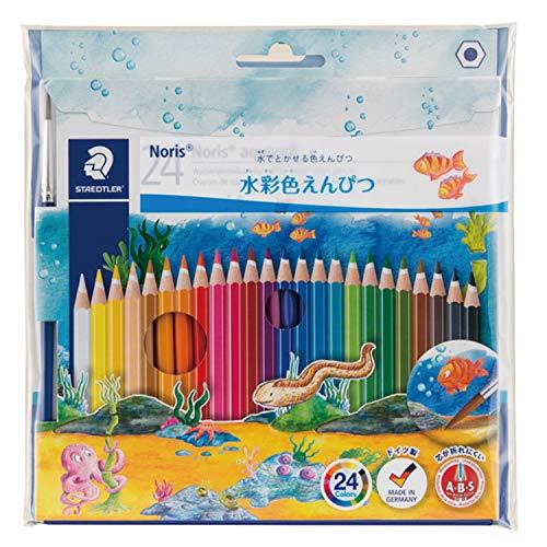 ステッドラー(STAEDTLER) 色鉛筆 24色 水彩色鉛筆 ノリスクラブ 144 10NC24P | 