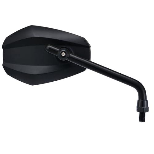 デイトナ(Daytona) バイク ミラー 10mm 逆ネジ 耐振 広角 ハイビジミラー エッジ ロー ブラック 右専用 片側1本 14949 | 