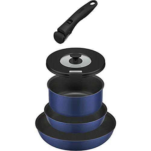 キャンペーン対象商品サーモス デュラブルシリーズ 取っ手のとれるフライパン5点セットCA ガス火専用 インディゴブルー KSC-5A IBL | 