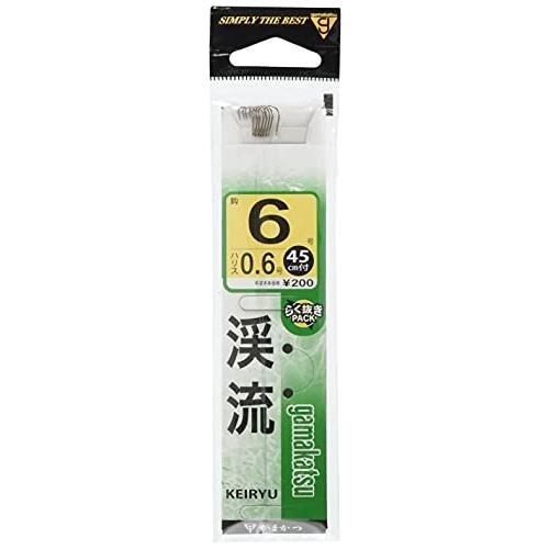 がまかつ(Gamakatsu) 糸付 渓流 フック 茶 6号-ハリス0.6 釣り針 | 