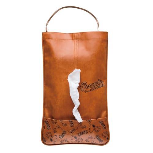 ボンフォーム(BONFORM) ティッシュカバー スヌーピーチア2 軽/普通車 35x21cm (厚み6cmまで対応) キャメル 7259-05 | 