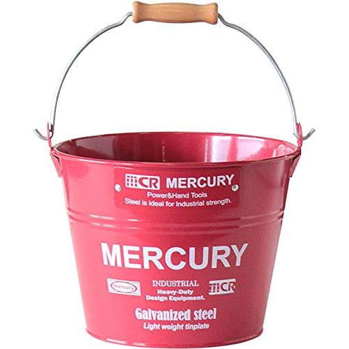 マーキュリー インテリア バケツ 掃除 収納 ブリキ スモール 5L キャンプ アウトドア 薪入れ レッド ME048141 | 