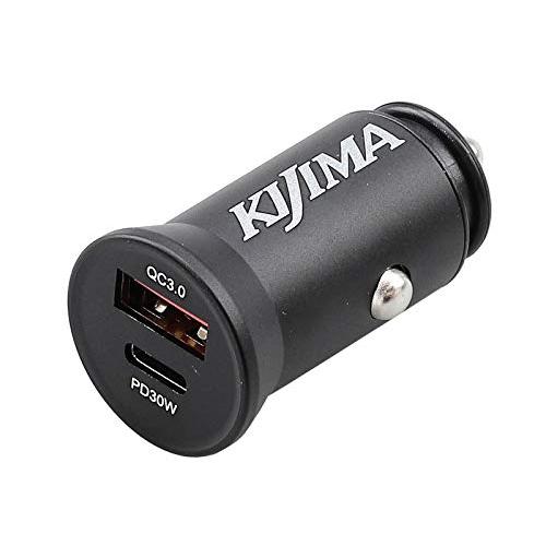 キジマ(Kijima) バイク バイクパーツ USB変換アダプター USBチャージャー 12Vシガーソケットタイプ 2ポート タイプA&タイプC | 