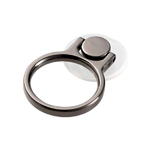 エレコム スマホリング ホールドリング 360度回転 落下防止/スタンド機能 クリアタイプ ブラック P-STRBCRBK | 