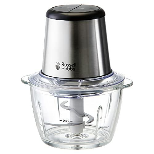 大石アンドアソシエイツ ラッセルホブス フードプロセッサー 電動 フードミキサー 1台4役 0.5L ミニチョッパー シルバー 7820JP | 