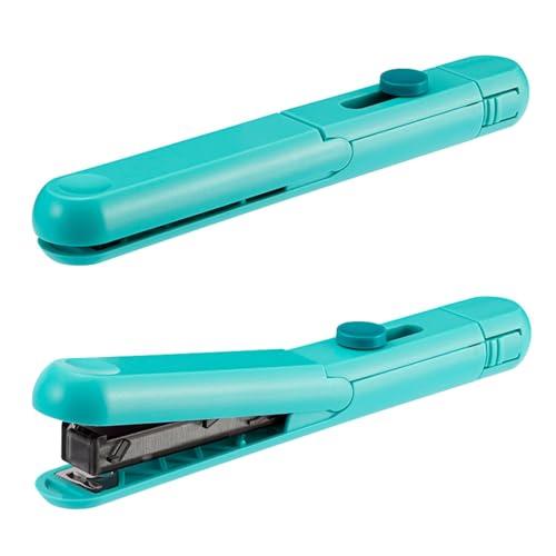 マックス スティックホッチキス モティック 10枚とじ ブルー HD-10SK/B | 