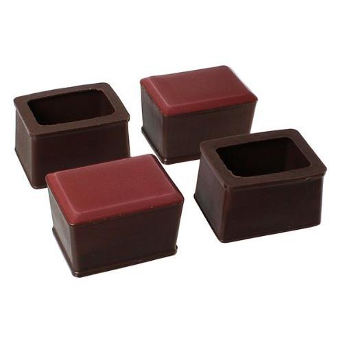 ハイロジック スライドクッション長角キャップ茶22-25*33-36 4コ | 