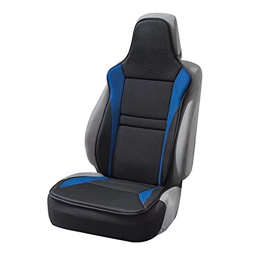 ボンフォーム(BONFORM) シートカバー レーシングメッシュ 軽/普通車 前席フリーサイズ 抗菌防臭ブルー 4077-91BL | 