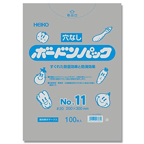 シモジマ ヘイコー ボードンパック 0.02mm No.11 穴なし 100枚入 幅20x高30cm | 