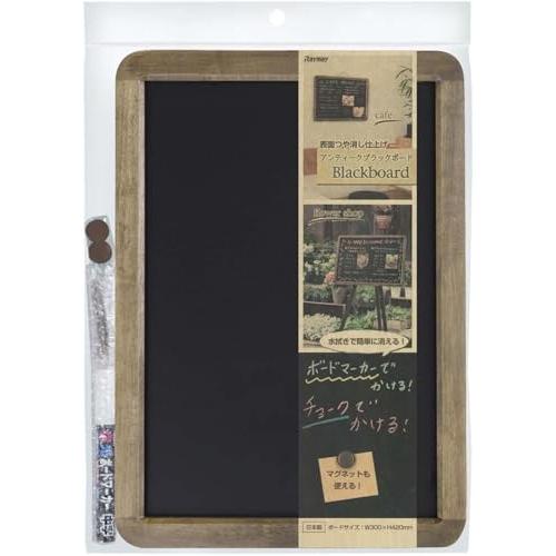 レイメイ藤井 黒板 ブラックボード A3 アンティーク つや消し加工 マーカー付き ナチュラル LNB285 | 