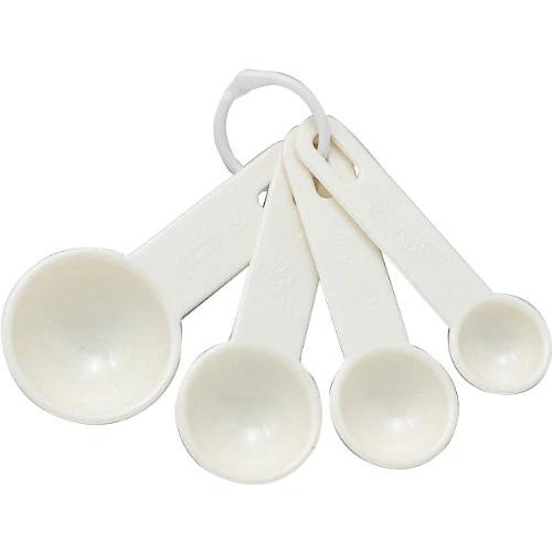 タイガークラウン 計量スプーン 白 45×21×100mm PC計量スプーン プリティー AS樹脂 15ml 7.5ml 5ml 2.5ml 4 | 