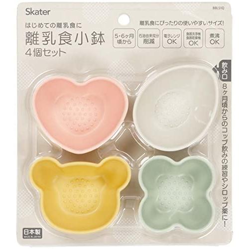 スケーター(Skater) ポリプロピレン製 離乳食 小鉢 4個セット くすみカラー 日本製 BBLS1Q-A | 