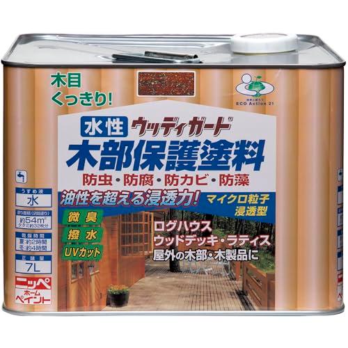 ニッペ(Nippe) 水性ウッディガード7L ウォルナット 水性 屋外 ステイン 日本製 4976124532979 | 