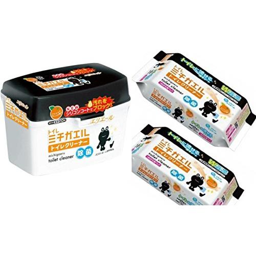 エリエール ミチガエル トイレクリーナー シートタイプ 本体 10枚入り + 詰替用 20枚入り(10枚×2個) ×２点 セット | 