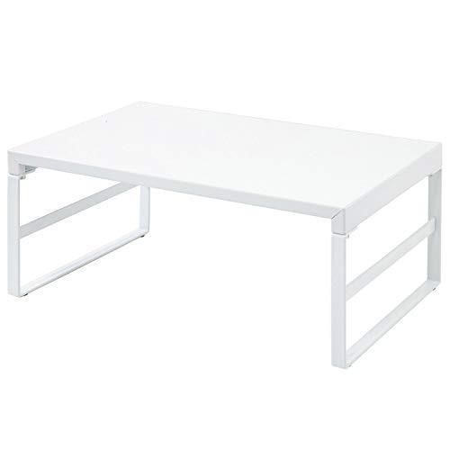 リヒトラブ パソコン台 モニター台 机上台 白 幅39×奥行25×高さ16cm ハイ 耐荷重15kg A7331-0 | 