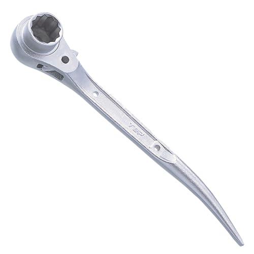 トップ工業 (TOP) 逆シノ曲がり ショートラチェットレンチ 17x21mm 曲シノ 足場 住宅 鳶道具 RM-17x21S 燕三条 日本製 | 