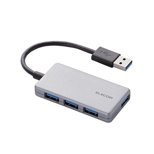 エレコム USB3.0 ハブ 4ポート バスパワー コンパクト シルバー U3H-A416BSV | 