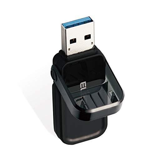 エレコム USBメモリ 64GB USB3.0 3.1 (Gen1) なくさないキャップ ブラック MF-FCU3064GBK | 