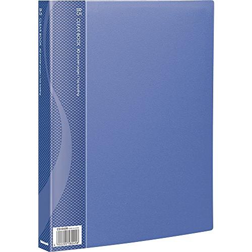 ナカバヤシ クリアブック クリアファイル B5 40ポケット ブルー CB1043B-N | 