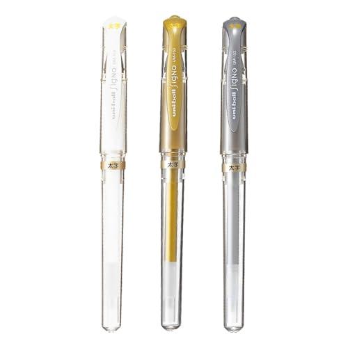 三菱鉛筆 ユニボール シグノ UM-153 太字 1.0mm 白・金・銀 3本セット | 