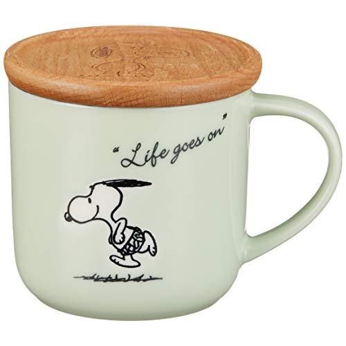「 PEANUTS(ピーナッツ) 」 スヌーピー マグカップ シーズン柄 グリーン (コースター付) SN612-11C | 