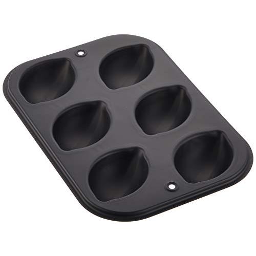 タイガークラウン ケーキ型 黒 190×273×24mm Blackレモン型6P スチール フッ素加工 耐熱250度 5072 | 