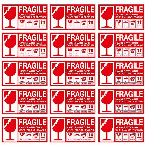 120枚セット 取扱注意 標識 荷札シール こわれもの注意ステッカー 注意シール ステッカー ラベル こわれもの 取扱注意 梱包ラベル 荷札シー | 