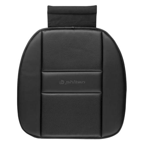 ボンフォーム(BONFORM) シートクッション ファイテンレザー ヒップ用 45×45cm ブラック アクアチタン使用 低反発 馬蹄型 腰痛 | 