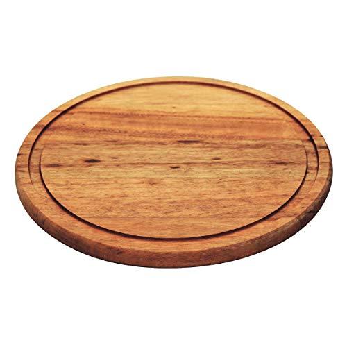 トラモンティーナ カッティングボード 木製まな板 シュラスコ タイガーウッド 23cm 丸形 抗菌加工 天然木 ブラジル製 10004/100 | 