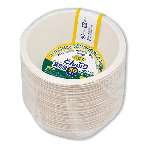シモジマ ヘイコー ペーパープレート バガス 業務用 どんぶり C150 ND115 50枚 白 | 
