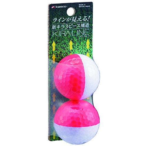 キャスコ(Kasco)ゴルフボール KIRA LINE 3ピース 2個入り レッド/ホワイト | 