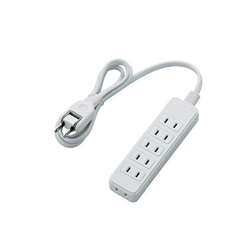 エレコム 電源タップ 6個口 1m ホワイト T-S02N-2610WH | 