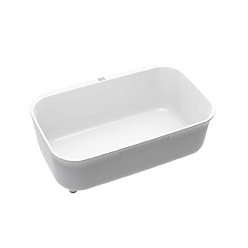 オーエ 洗い桶 白 約縦34×横22×奥行11.5cm スマートホーム II ウォッシュタブ シンプル コンパクト シンク つけ置き洗い 野菜洗 | 