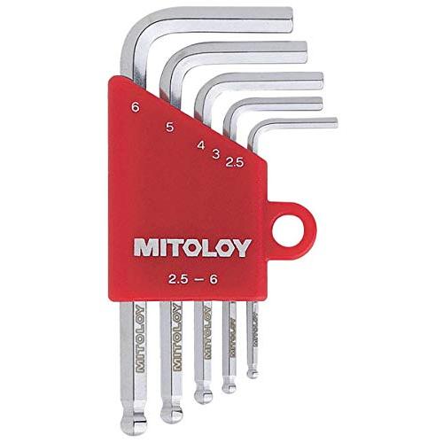 水戸工機 ミトロイ(MITOLOY) L型ホローレンチ ボールポイント ショート mmセット 5本組 ホルダー付 HBS500 | 