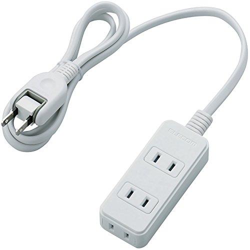 エレコム 電源タップ 雷ガード スウィングプラグ 3個口 1m ホワイト T-KS02-2310WH | 